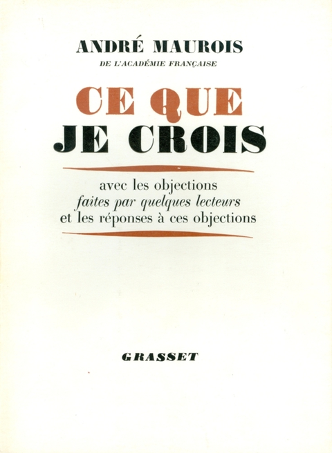 Cover image for book Ce que je crois