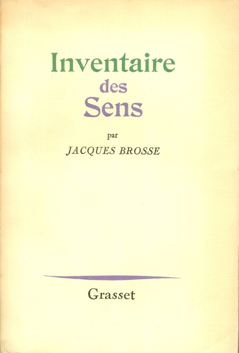 Cover image for book L'inventaire des sens