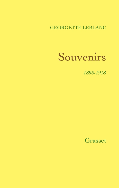 Cover image for book Souvenirs: 1895-1918
