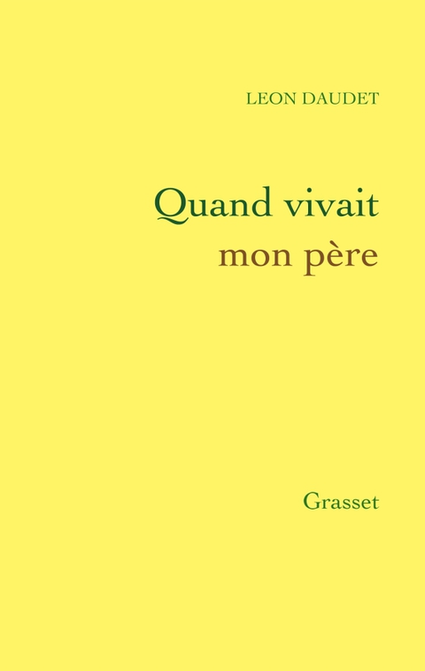 Cover image for book Quand vivait mon père