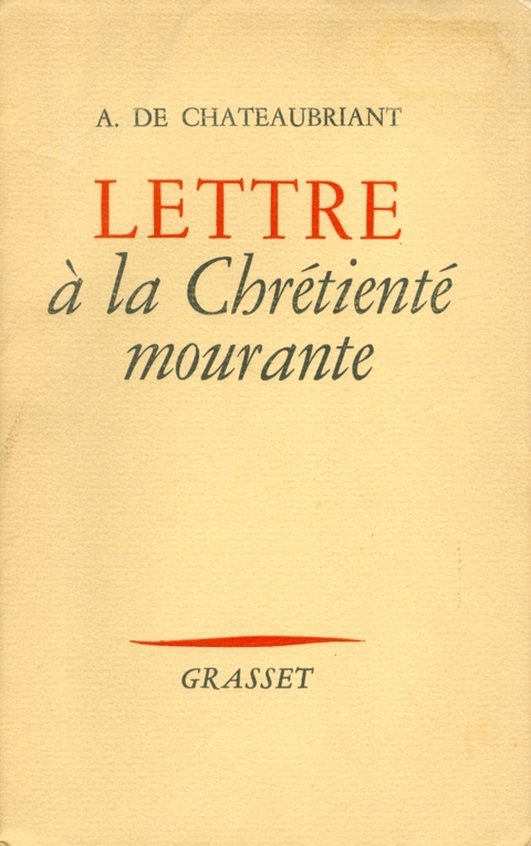 Cover image for book Lettre à la chrétienté mourante