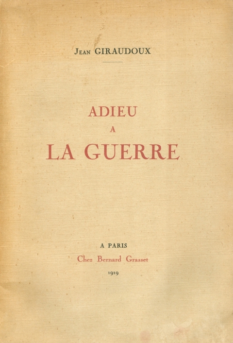 Cover image for book Adieu à la guerre