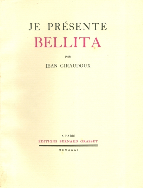 Cover image for book Je présente Bellita
