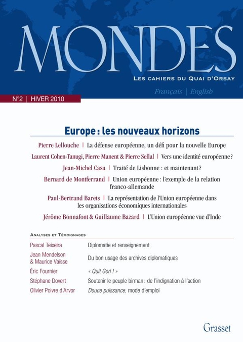 Cover image for book Mondes n°2 - Les cahiers du Quai d'Orsay
