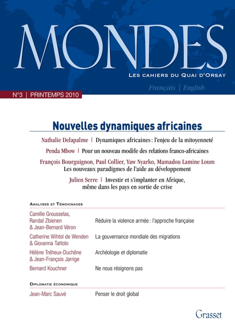 Cover image for book Mondes n°3 - Les cahiers du Quai d'Orsay