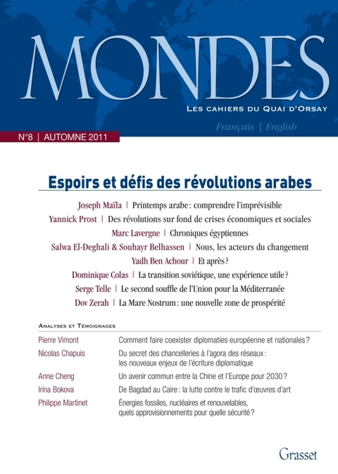 Cover image for book Mondes n°8 Les cahiers du Quai d'Orsay