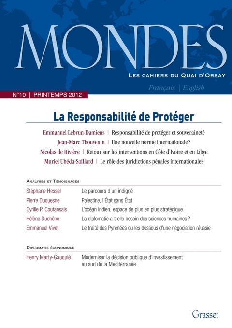 Cover image for book Mondes n°10 Les Cahiers du Quai d'Orsay
