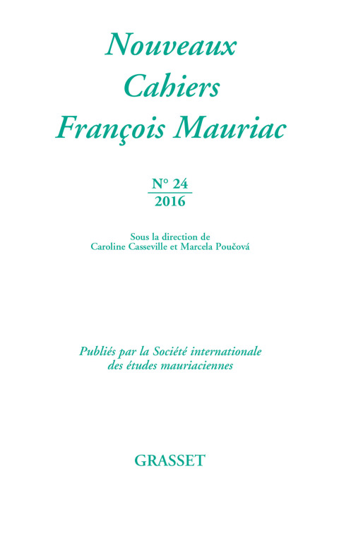 Cover image for book Nouveaux cahiers François Mauriac n°24