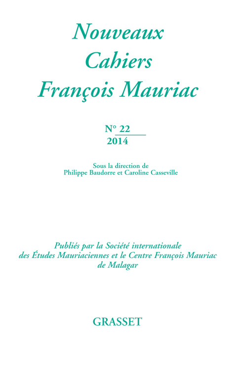 Cover image for book Nouveaux cahiers François Mauriac n°22