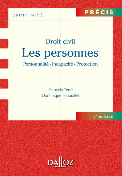 Cover image for book Droit civil. Les personnes. Personnalité - Incapacité - Protection