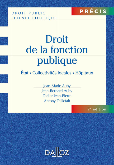 Cover image for book Droit de la fonction publique. État . Collectivités locales . Hôpitaux