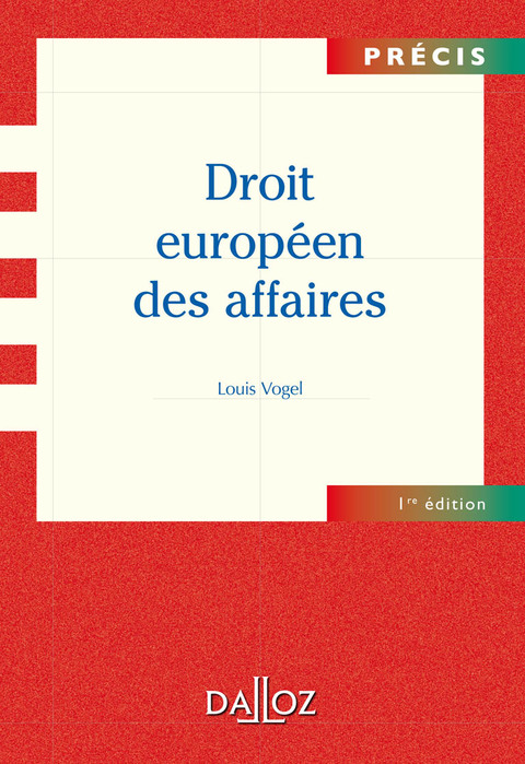 Cover image for book Droit européen des affaires