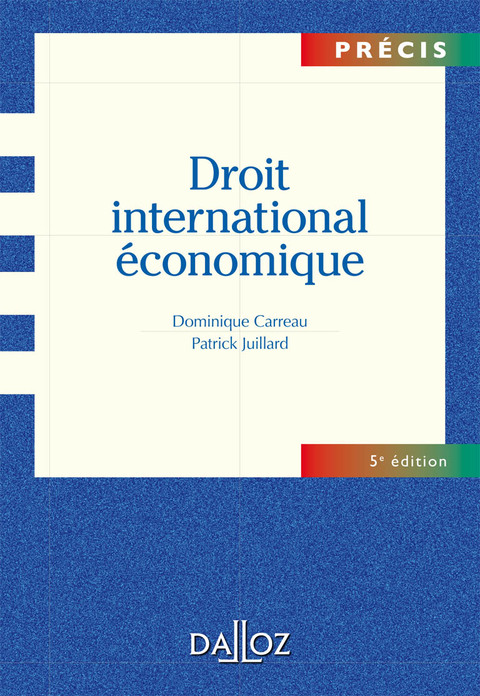 Cover image for book Droit international économique
