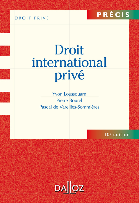 Cover image for book Droit international privé