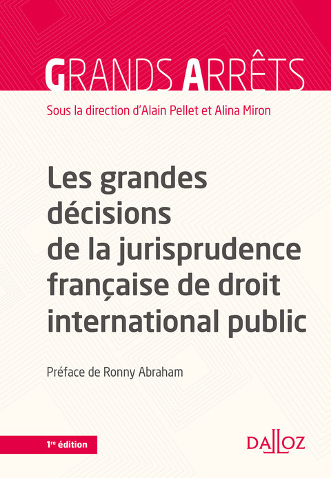 Cover image for book Les grandes décisions de la jurisprudence française de DIPublic (N) - 1re édition