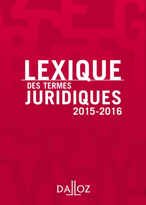 Cover image for book Lexique des termes juridiques 2015-2016