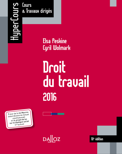 Cover image for book Droit du travail 2016