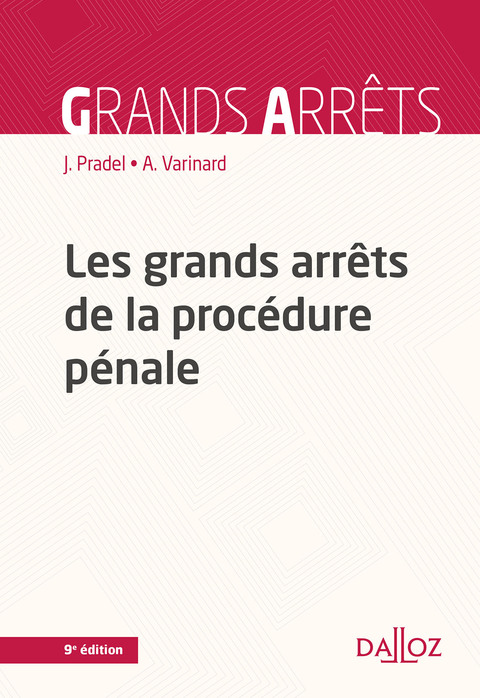 Cover image for book Les grands arrêts de la procédure pénale