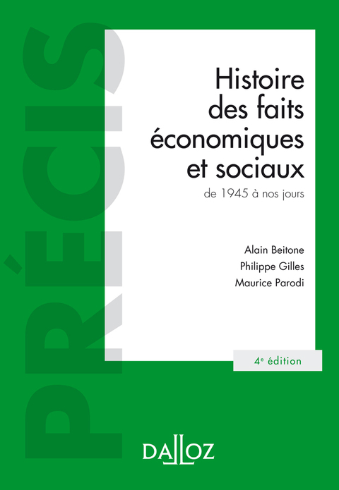 Cover image for book Histoire des faits économiques et sociaux de 1945 à nos jours