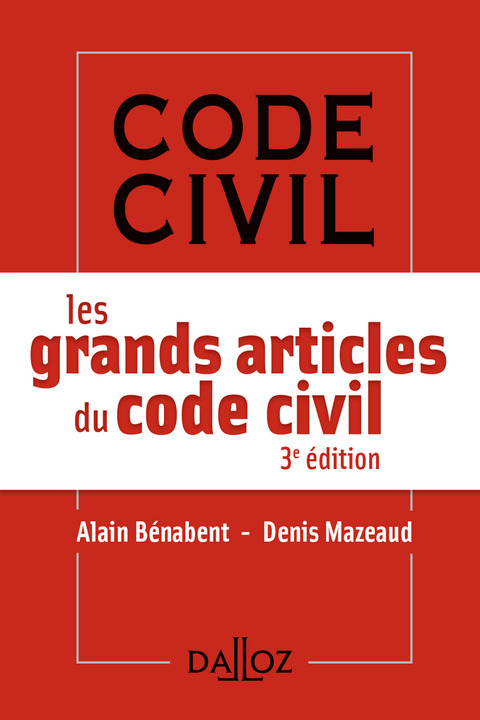 Cover image for book Les grands articles du code civil