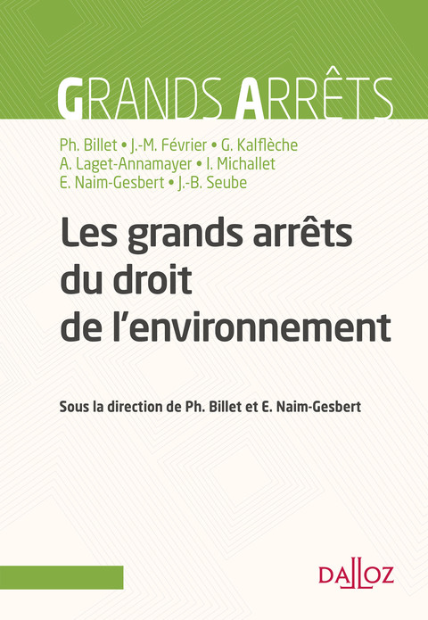 Cover image for book Les grands arrêts du droit de l'environnement