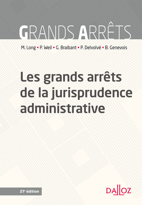 Cover image for book Les grands arrêts de la jurisprudence administrative