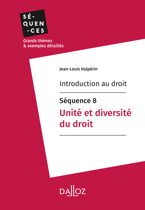 Cover image for book Introduction au droit - Séquence 8. Unité et diversité du droit