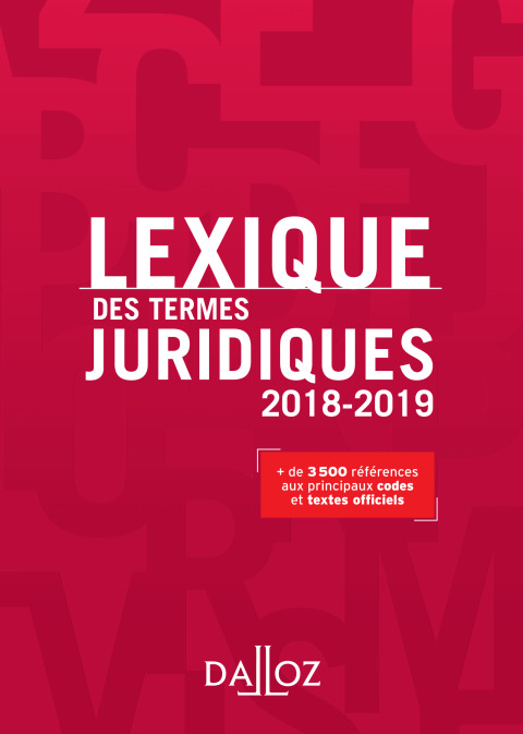 Cover image for book Lexique des termes juridiques 2018-2019