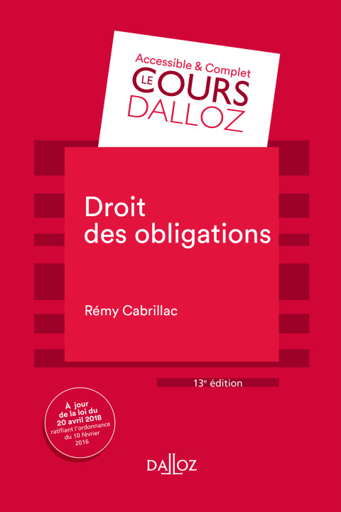 Cover image for book Droit des obligations