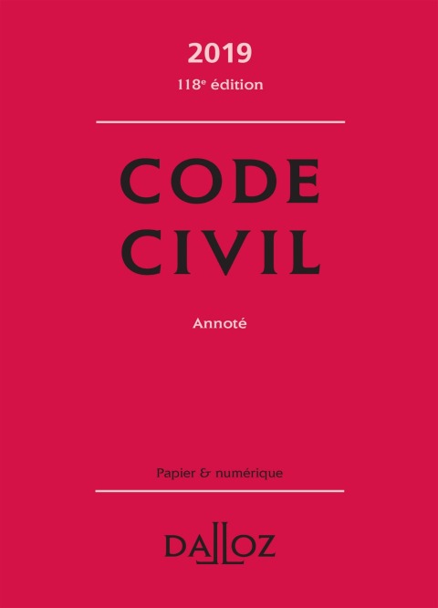 Cover image for book Code civil 2019, annoté
