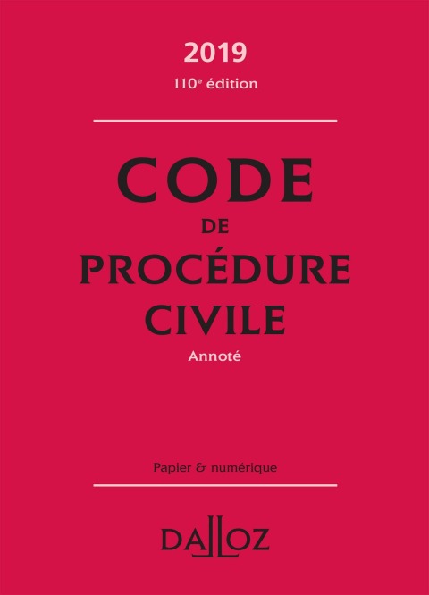 Cover image for book Code de procédure civile 2019, annoté