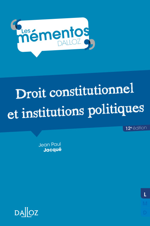 Cover image for book Droit constitutionnel et institutions politiques