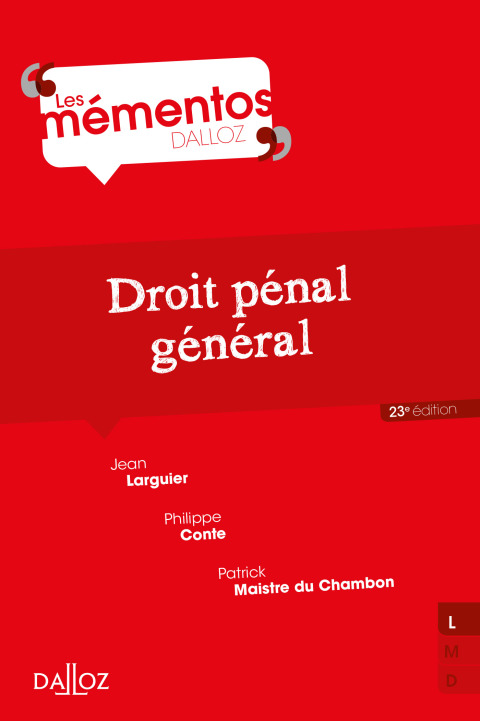 Cover image for book Droit pénal général