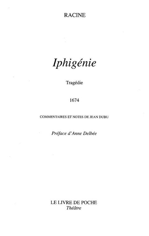 Cover image for book Iphigénie
