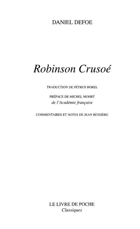 Cover image for book Robinson Crusoé