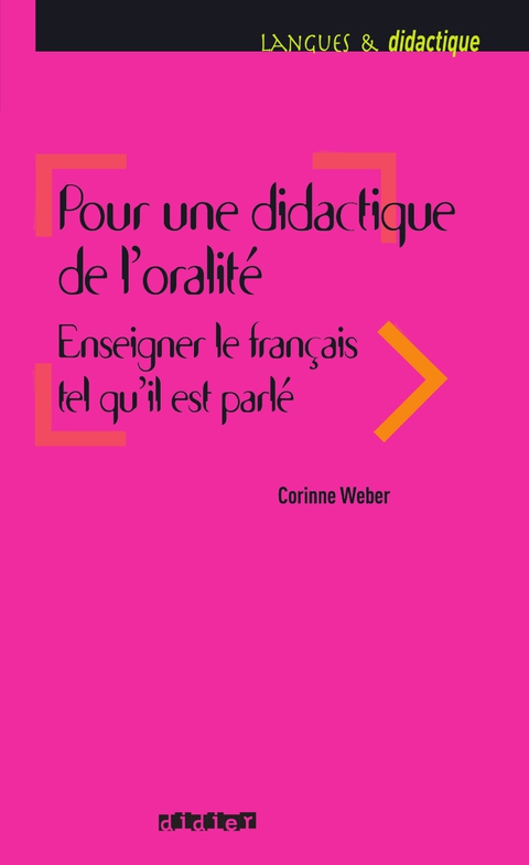 Cover image for book Pour une didactique de l'oralité - Ebook
