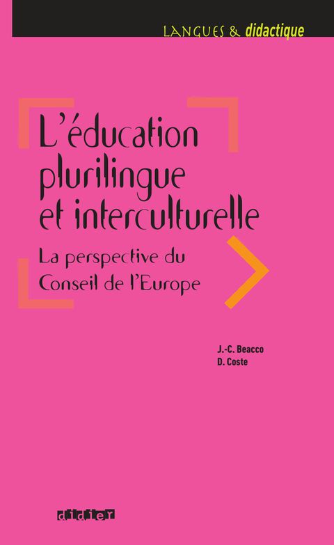 Cover image for book L'éducation plurilingue et interculturelle. La perspective du Conseil de l'Europe - Ebook