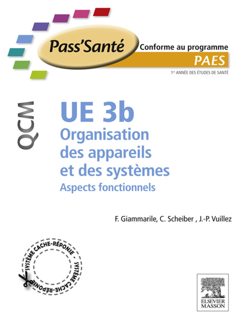 Cover image for book UE 3b - Organisation des appareils et des systèmes - QCM