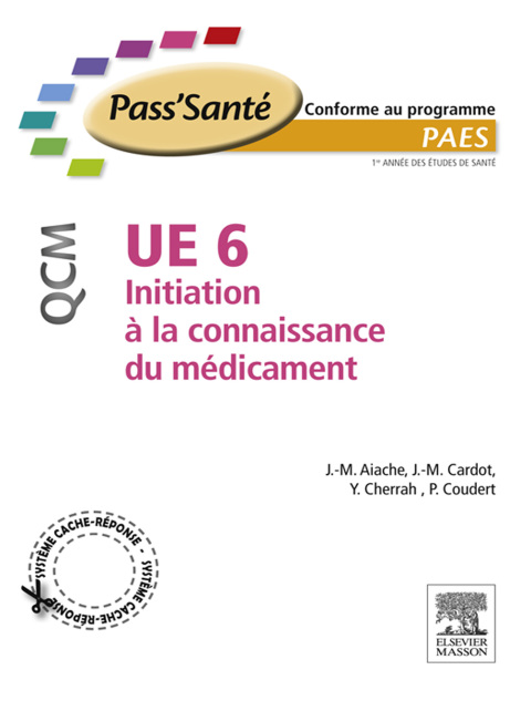 Cover image for book UE 6 - Initiation à la connaissance du médicament - QCM