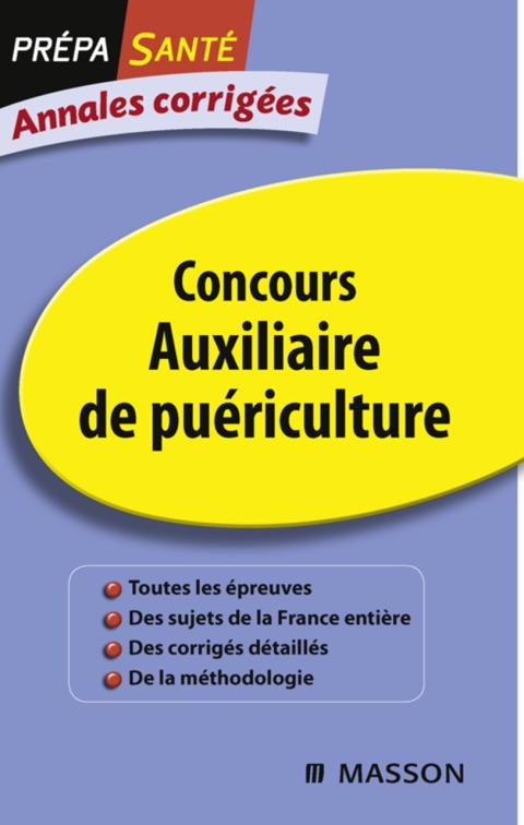 Cover image for book Annales corrigées Concours Auxiliaire de puériculture