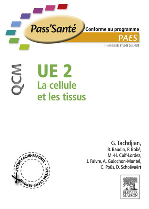 Cover image for book UE 2 - La cellule et les tissus - QCM