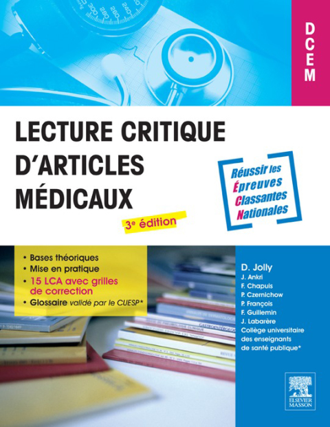 Cover image for book Lecture critique d'articles médicaux