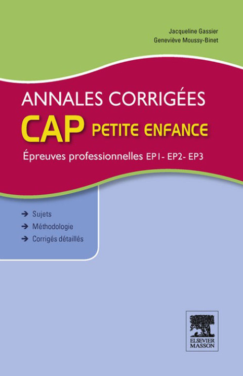 Cover image for book Annales corrigées CAP petite enfance Epreuves professionnelles