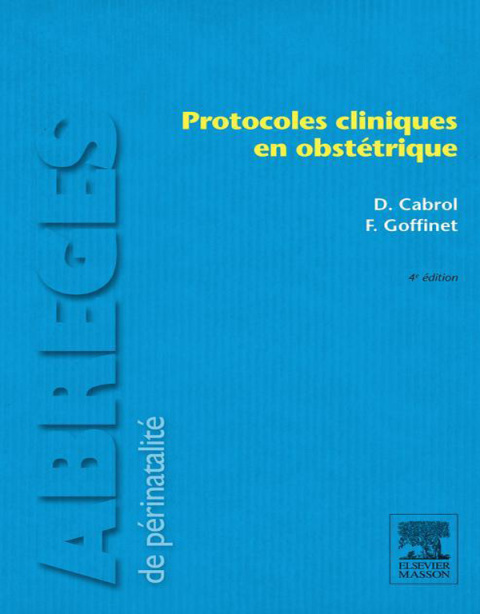 Cover image for book Protocoles cliniques en obstétrique