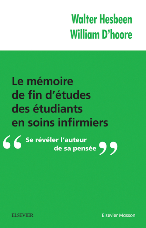 Cover image for book Le mémoire de fin d’études des étudiants en soins infirmiers