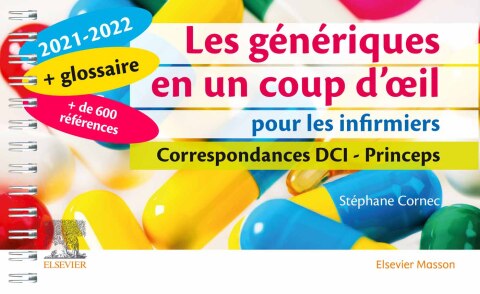 Cover image for book Les génériques en un coup d'oeil pour les infirmiers 2021-2022