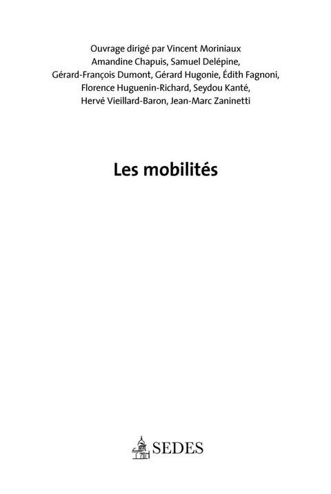 Cover image for book Les mobilités