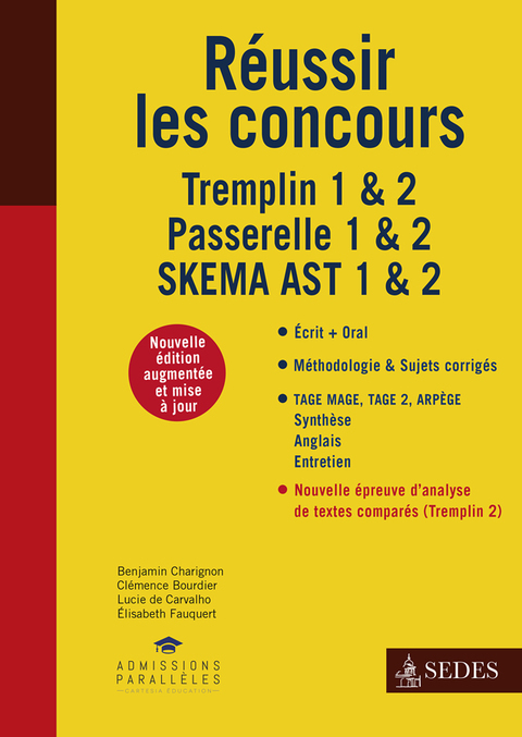 Cover image for book Réussir les concours - Tremplin 1 & 2 - Passerelle 1 & 2 - SKEMA AST 1 & 2