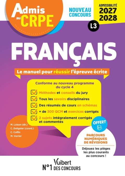 Cover image for book Admis au CRPE 2027-2028 - Français : Epreuve écrite d'admissibilité L3