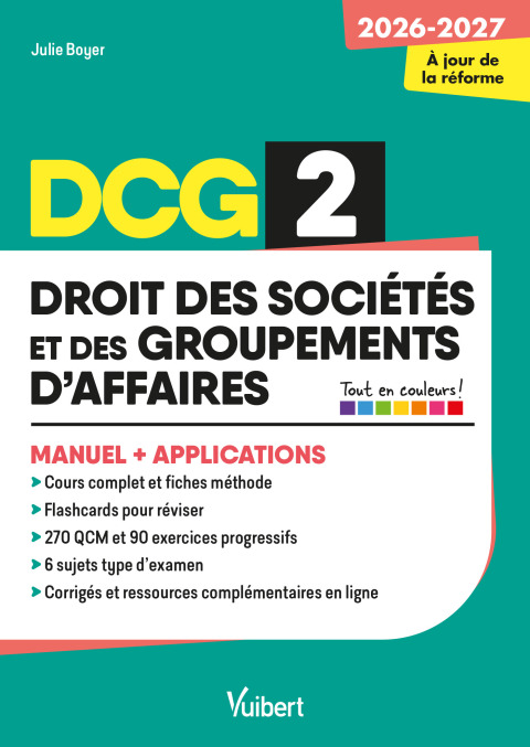 Cover image for book DCG 2 - Droit des sociétés et des groupements d'affaires : Manuel et Applications - Réforme 2026-...